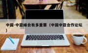 中国-中亚峰会有多重要（中国中亚合作论坛）