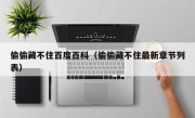 偷偷藏不住百度百科（偷偷藏不住最新章节列表）
