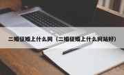 二婚征婚上什么网（二婚征婚上什么网站好）