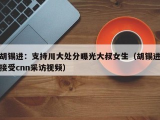 胡锡进：支持川大处分曝光大叔女生（胡锡进接受cnn采访视频）
