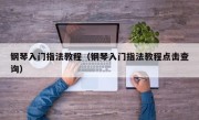 钢琴入门指法教程（钢琴入门指法教程点击查询）