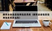国家企业信息信用信息系统（国家企业信息信用信息系统山东）
